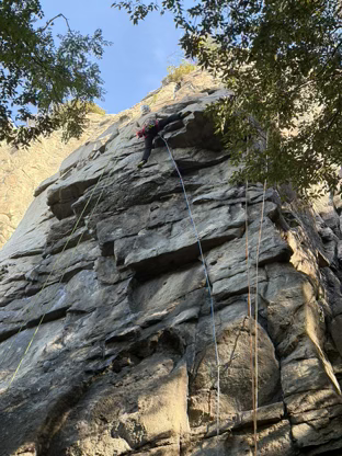 Climbing routes at Rocca Pendice
